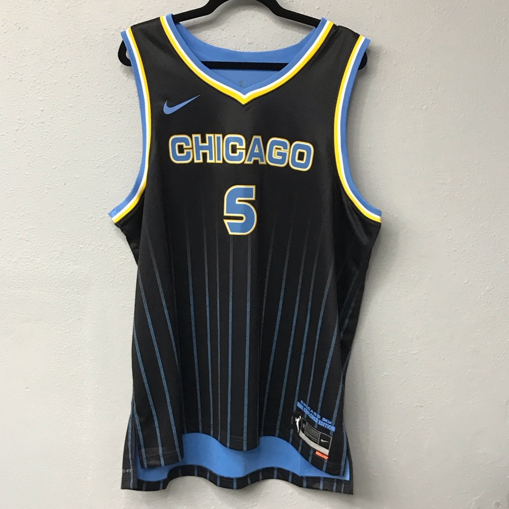 Nike Chicago Angel Reese Jersey - Black with Blue and Yellow